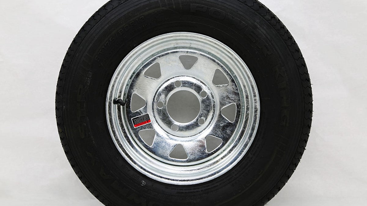 MITSUWA145／80R13 ST175/80R13 LRC Trailer Tires on Galvanized Rims - New, Old