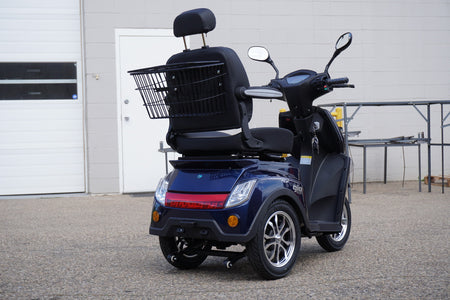 Best deals on Electric Mobility Scooters in Edmonton Alberta Canada. We have 3 or 4 Wheel Mobility Scooters with up to 2 people that can ride. Affordable prices mobility scooters from 500W to 1000W Motors. Street Legal No License Required. Forward and Reverse. Best travel mobility scooter. Basket & backup camera.